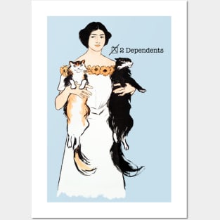 Two Dependent Cats Posters and Art